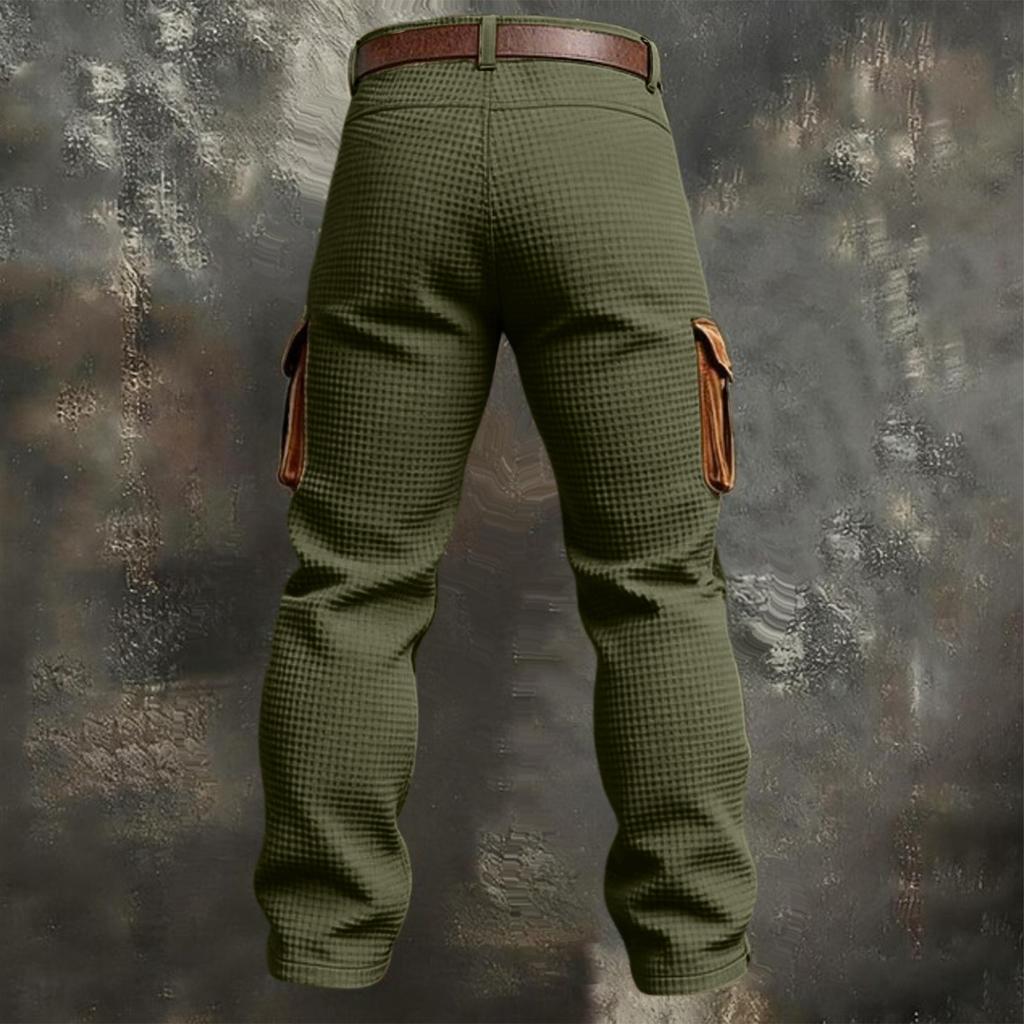Men's Casual Retro Multi-pocket Cargo Pants And Men's Color-block Trousers