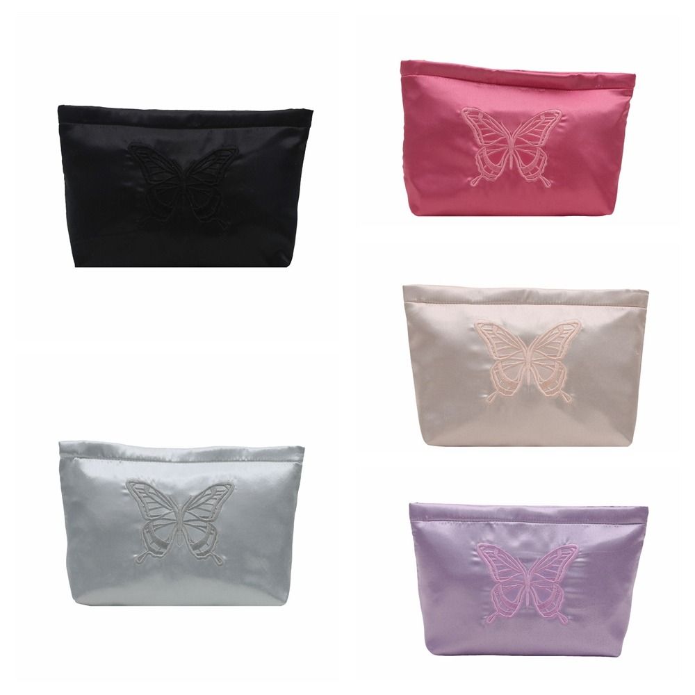 Large Capacity Women Clutch Bag Embroidered Party Banquet Bag Butterfly Cosmetic Bag  Travel