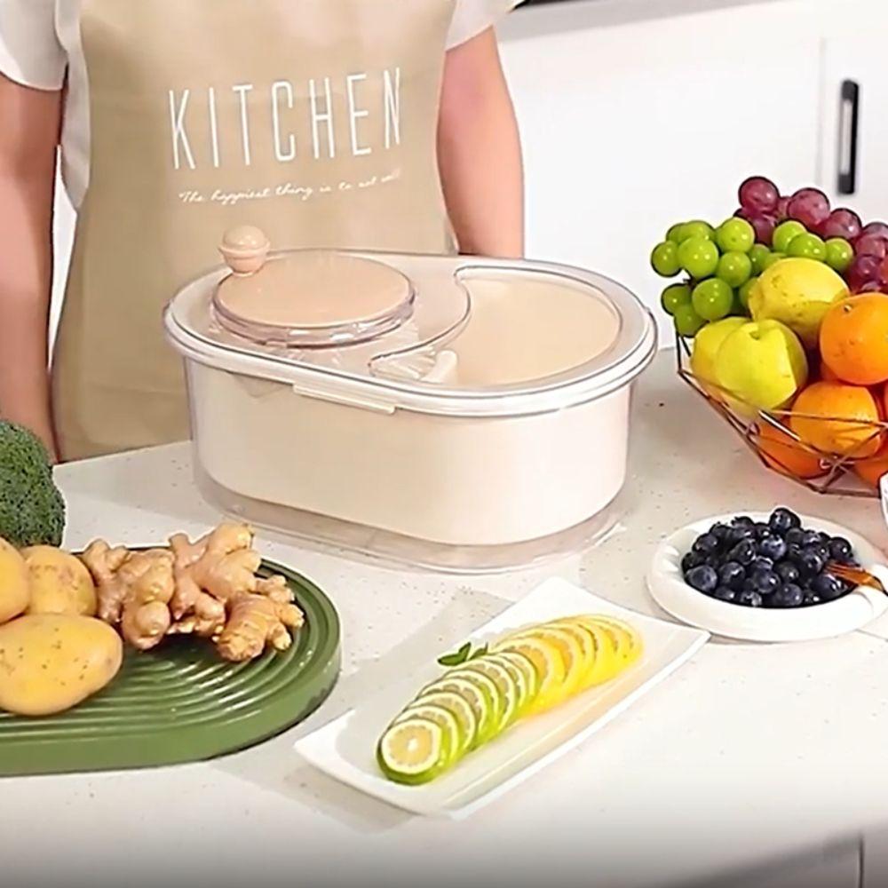 Manual Vegetable Fruits Cleaner Basket Hand Crank Vegetable Drain Basket Salad Spinner  Winter