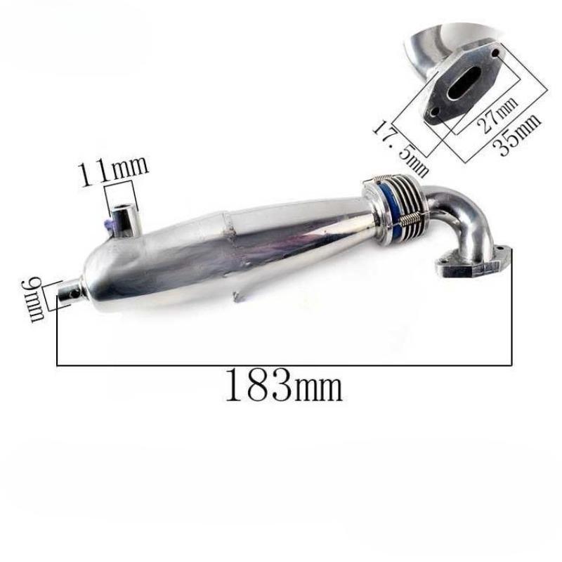 1 Set Thicken Exhaust Pipe HSP 94122/94166/94106/BQ001 Baja Engine Parts Upgrade For 1/10 Scale Models Nitro RC Car