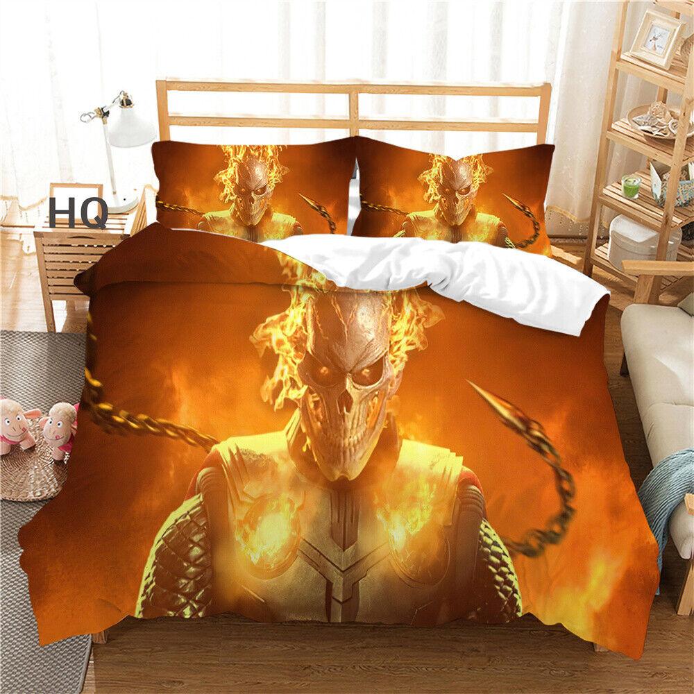 3D Skull Duvet Cover Youth Comforter Cover Home Textiles Bedding Set Pillowcase