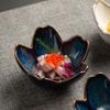 Retro Flavor Plate, Ceramic Dipping Sauce, Pentagonal Small Plate, Hot Pot Dipping Sauce Dish, Kiln Change Glaze, Vinegar Dish, Oil Dish, Jewelry Plat