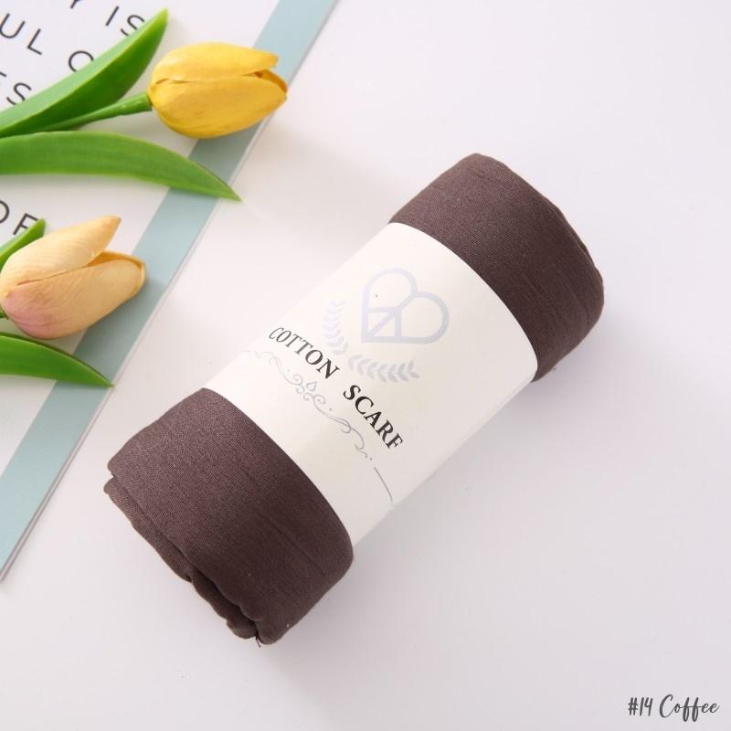 Fancy Fine Pleated Rayon Cotton Scarves Micro Crinkle Soft Cotton Long Shawl Factory Hemming Cheap Price Hijab