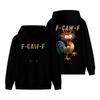 Autumn/Winter Crazy Roose Funny CroW F-CAW-FChicken Humor Hoodie Men Fashion Long Sleeve Singer Apparel Unseix Sports Hoodie