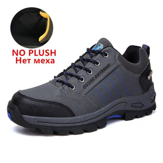 

Мужские кроссовки для скалолазания, походные кроссовки для пар, зимние повседневные кроссовки с мехом, мужские резиновые кроссовки для походов на открытом воздухе, нескользящие кроссовки из кожи 44