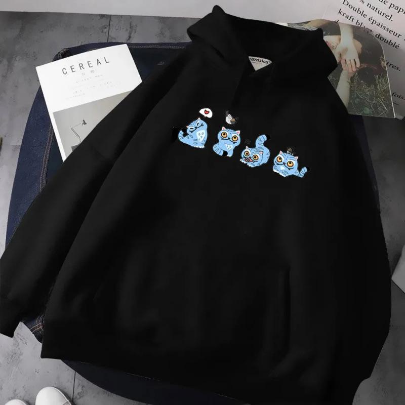 Autumn Winter Kpop Demon Hunters Printed Hoodies Fashionable Casual Warm Sports Long Sleeved Women's Hooded Sweatshirts