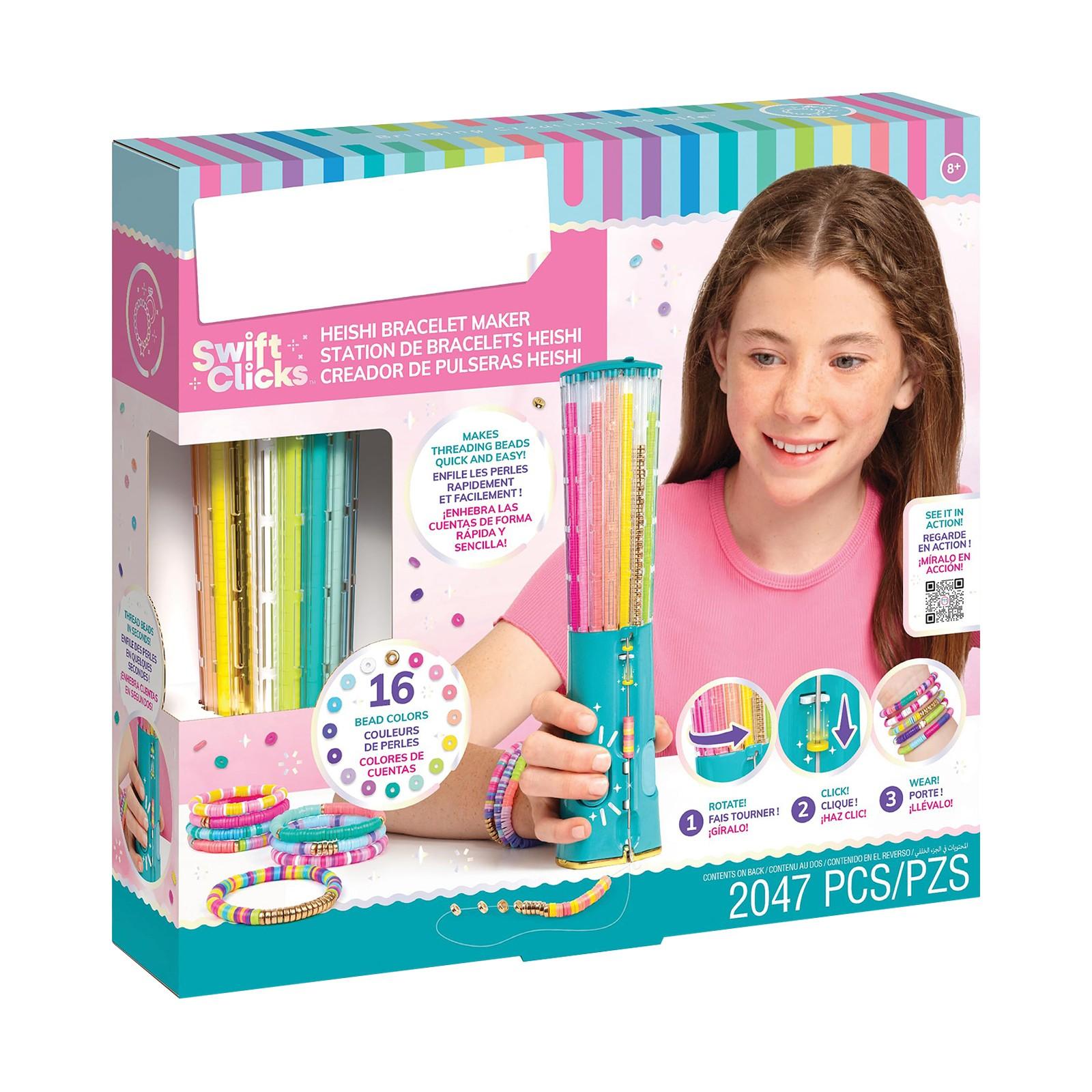 

Набор для изготовления браслетов – Автоматический инструмент для нанизывания бусин для девочек, детей, для изготовления украшений One Size