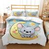 Cute cartoon mouse Comfortable Duvet Quilt Cover Pillowcase Bedding Set Children Bedroom Decoration Home Textile