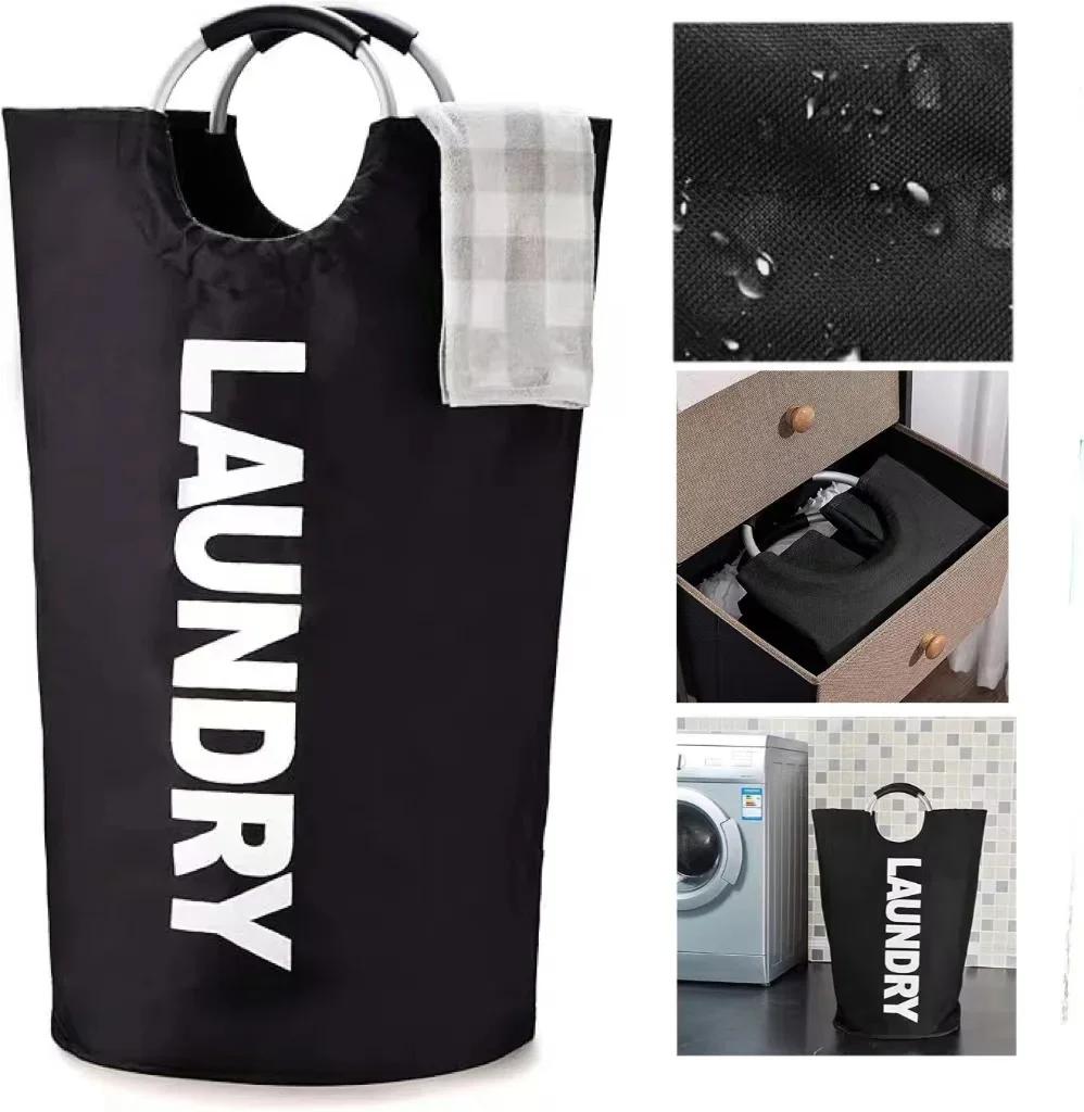 Large-capacity Dirty Clothes Storage Basket Storage Basket Foldable Laundry Bag for Laundry Room Space-saving Storage Organizer