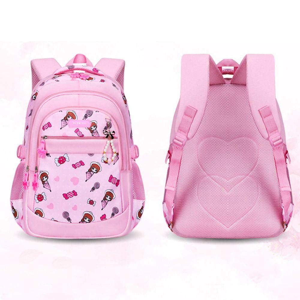 New Waterproof Student Backpack Breathable Lightweight Student Schoolbag Wear-resisting Cartoon Printed Book Bag
