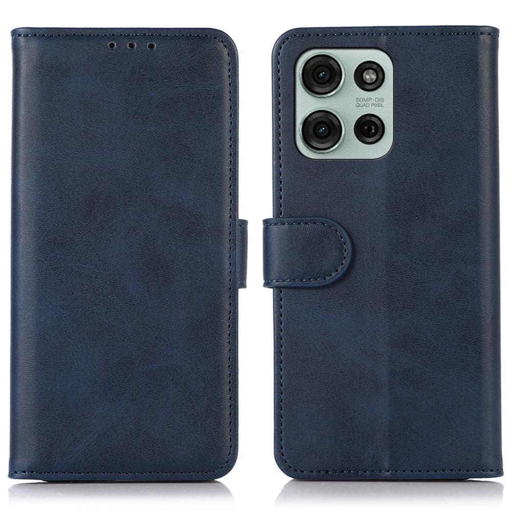 For Motorola Moto G75 5G Case Cowhide Texture Leather Wallet Phone Cover with Stand