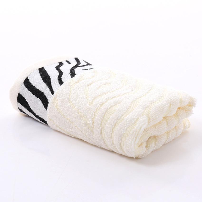 Bamboo Fiber Face Towel Solid Stripe Hand Towels Home Bathroom Hotel for Adults Kids 33x75cm Toalla Facial Visage Serviette