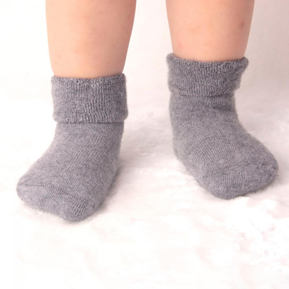 Boy Toddler Kid Warm Baby Carton Socks Sole Crib Shoes