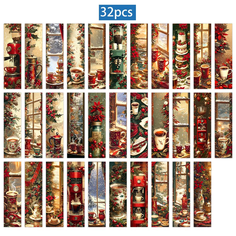 

32 шт., красная рождественская закладка, сезон возвращения в школу, Рождество, Хэллоуин, подходит для учителей, читателей и в качестве подарков на день рождения.