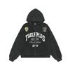 Felpa con cappuccio e zip oversize Uomo Donna Streetwear Cotone lavato Pullover grafico Giacca casual invernale