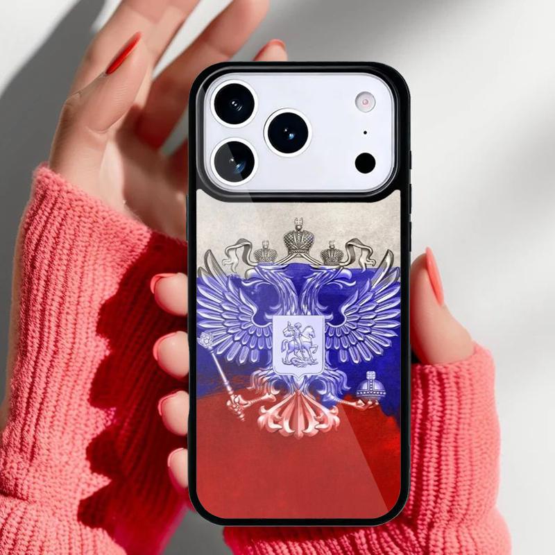 Russia Flag Phone Case for iPhone 17 Air 16e 15 14 13 Pro Max Back Cover for 12 11 Pro Coque