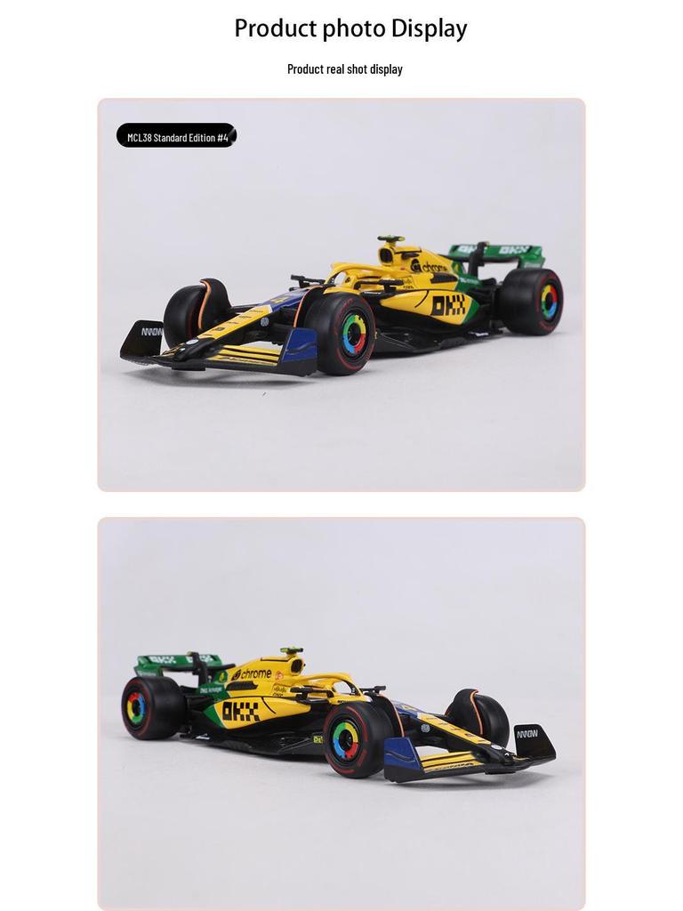Bburago McLaren MCL38 F1 1:43 Alloy Race Car Model 2024