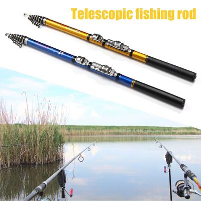 High Quality Sea Pole Carbon Material Telescopic Fishing Rod 1.5m,1.8m,2.1m, 2.4m, 2.7m,3m Telescopic Fishing Rod Spinning Rods