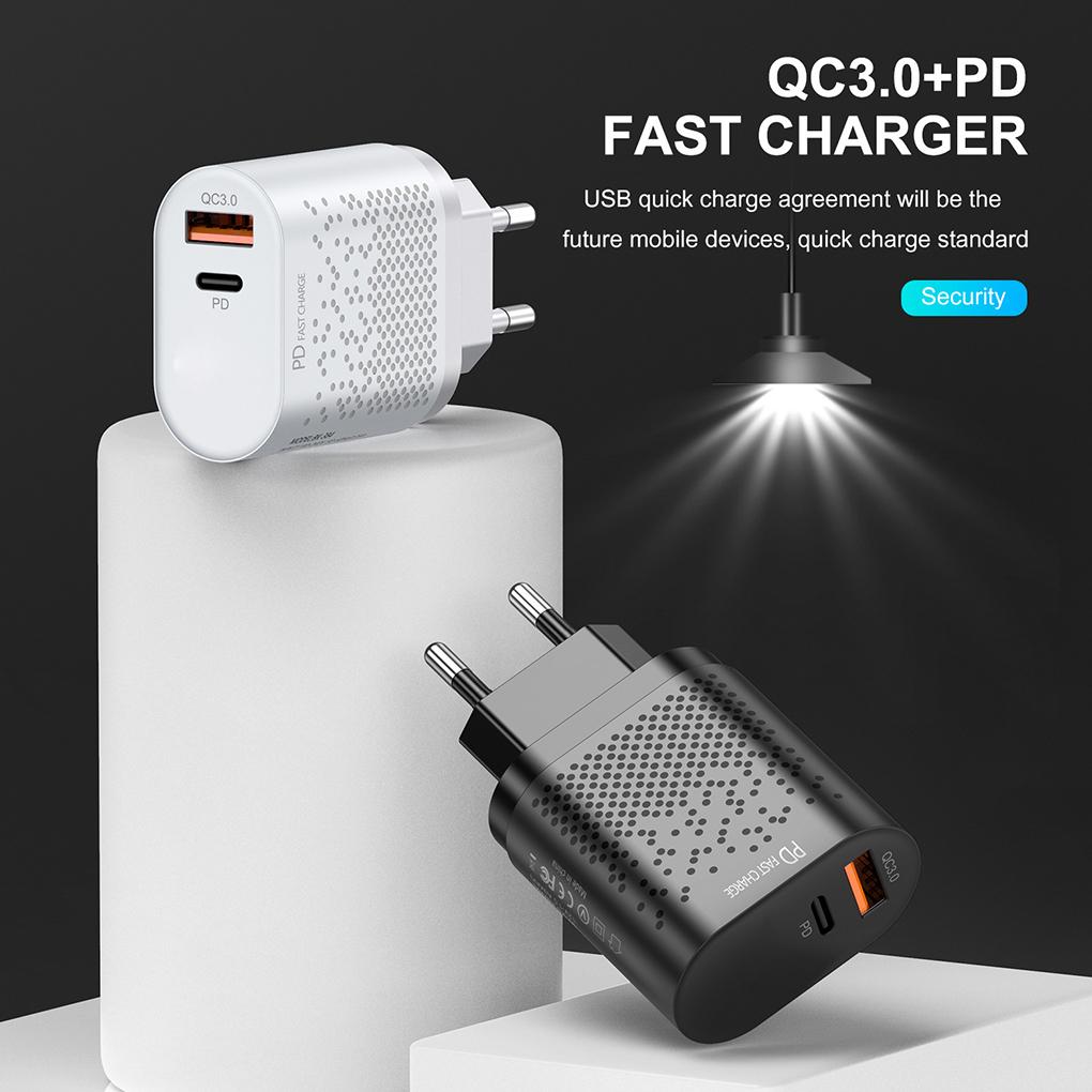 20W QC 3\.0 Dual USB Fast Charger Support Fast Charge Portable USB Type\-C Charger QC 3\.0 For for