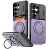 WEFOR Rugged Case for Samsung Galaxy S26 S25 S24 S23 S22 Ultra with Card Holder Wallet Kickstand Slide Camera Cover Shockproof