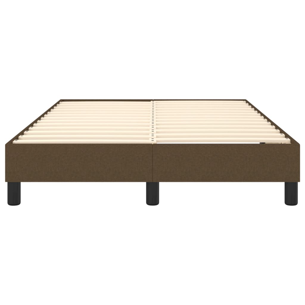Box Spring Bed Frame Dark Brown 120 x 200 cm Fabric