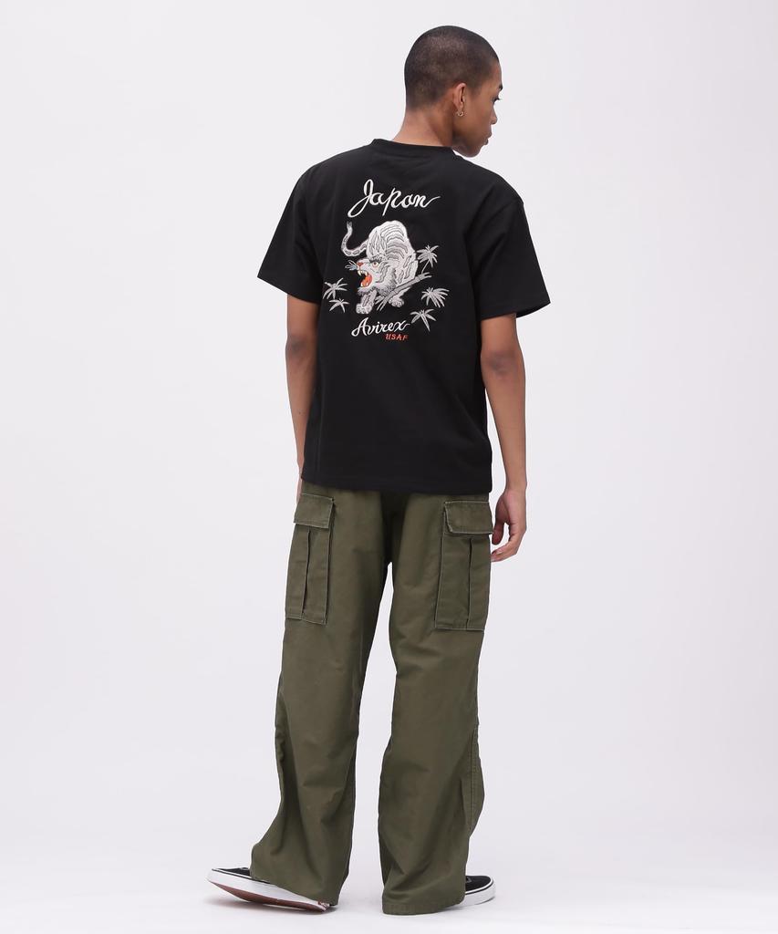 AVIREX SOUVENIR TIGER T-SHIRT Men's XL 010 Black 783-5134016