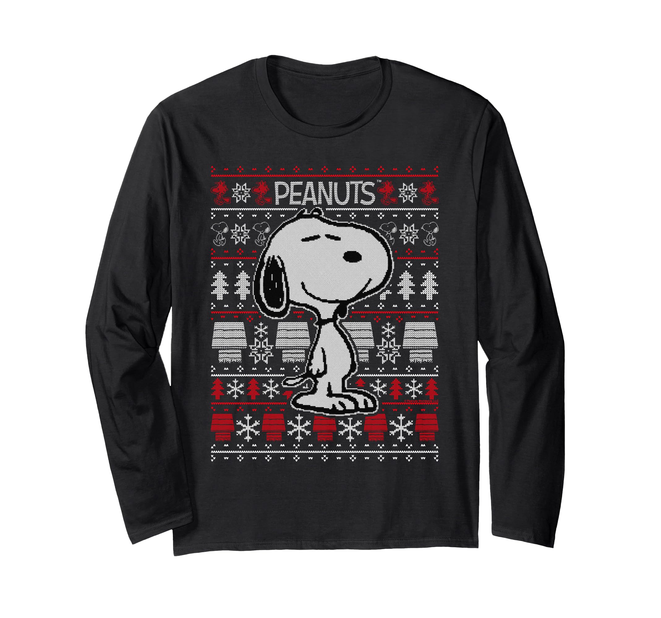 

Peanuts Snoopy Christmas Knit Pattern Long Sleeve T-Shirt