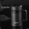 Pure Titanium Thermos Cup Tea Cup Tea Separation Cup With Handle Large Capacity Men's Business Office Water Cup