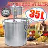3/6/9 Gallon 11/22/35 Litres Copper Tube Moonshine Still Spirits Water Alcohol Distiller Home Brew Wine Making Kit