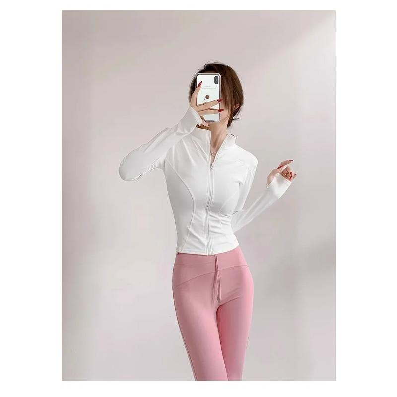 Sun Quick Drying Sports Coat Women's Tight Yoga Jacket Long Sleeve Zipper Jacket Running Fitness Women's Jacket