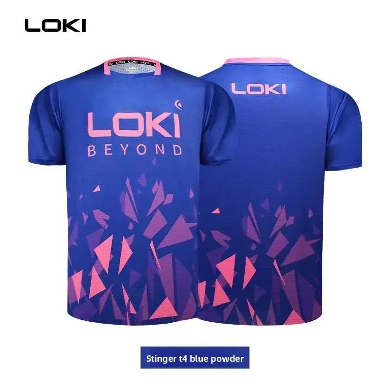 Neue LOKI Tischtennis Trikots für Damen und Herren, schnelltrocknende atmungsaktive Wettkampfsportbekleidung, Trainings-Kurzarm
