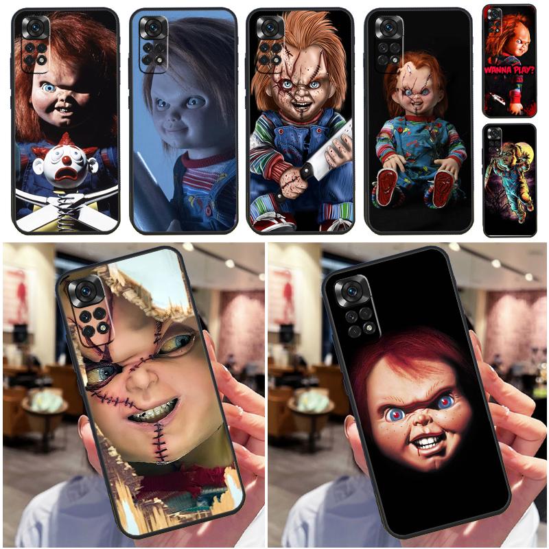 Scary Chucky Doll Horror Movie Case For Xiaomi Redmi Note 11 Pro 11S 8 9 12 10 Pro 10S 9S Redmi 9 10 12C 9C 10C Back Cover