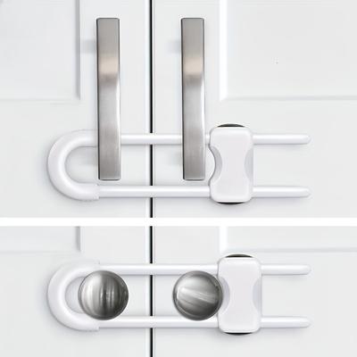 2/4PCS Sliding Cabinet Child Safety Locks Baby Proofing Cabinet Lock Cupboard Latches for Kids On Closet Door Knobs Handles