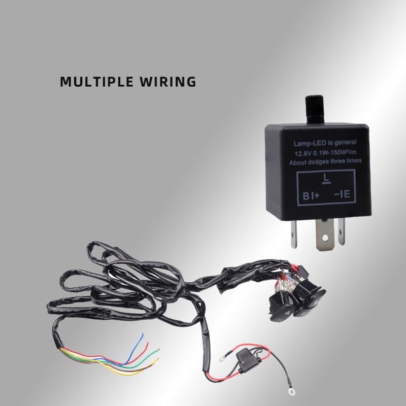 Turn Signal Kit with Horn Reverse Hazard Light Her RelayFuse Wire Suitable for UTV ATV SXS Waterproof