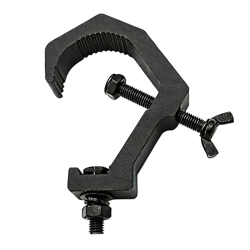 Single Bolt Stage Lighting Fixture Clamp 25 62mm Tube Compatibility Durability Aluminum Alloys Vibration Resistance