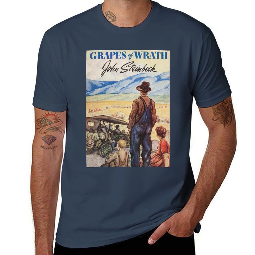 Grapes Of Wrath By Steinbeck Tshirt Running Gym Short Sleeve Sports Tee
