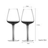 Set di Bicchieri da Vino Grigio Lusso Shangqi (2 pacchi)