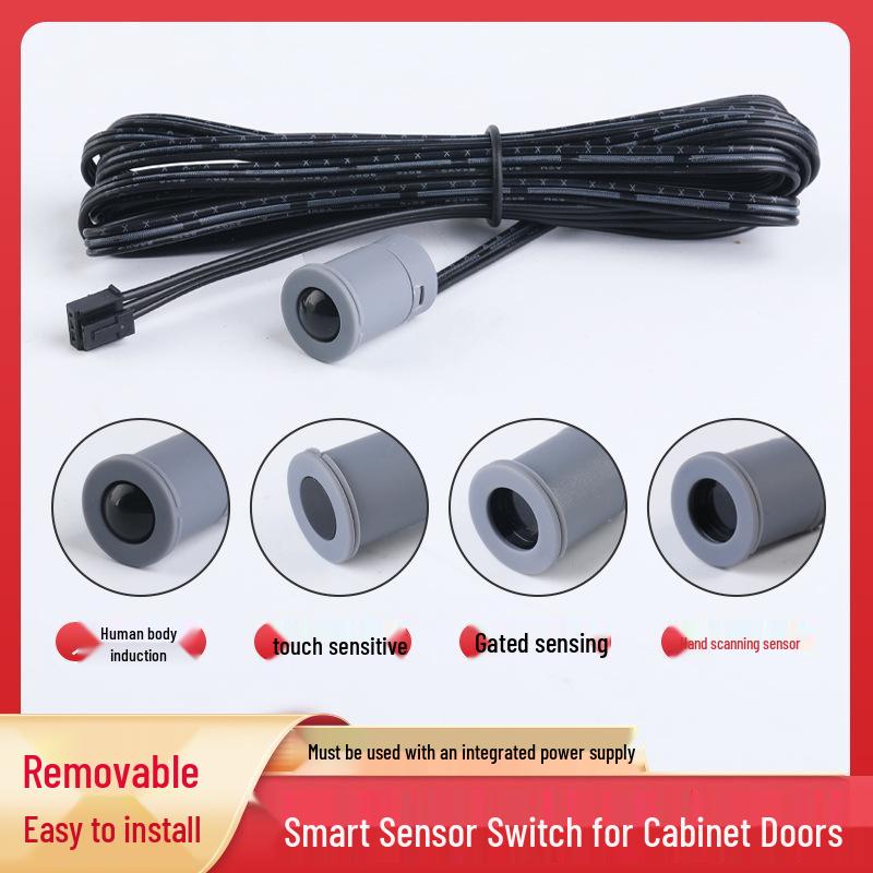 Cabinet Sensor Switch: Replaceable Head, Detachable Control, Body Induction, Touch/Hand-Wave Activation, Door Control, Wardrobe Lighting