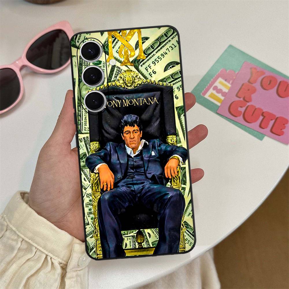

Classic Tonny Montanas Scarface Phone Case For Samsung S 24 Fe 25 Ultra Plus 20 Lite 21 30 22 23 24 22 Ultra 5G Fundas Samsung S24fe