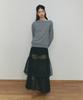 Ceme See-Through Layered Skirt(Bk)