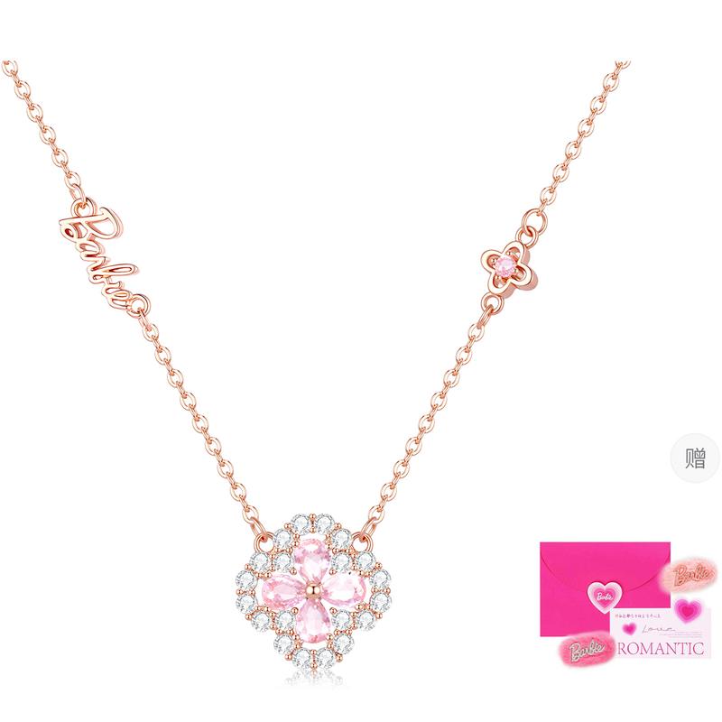 Barbie necklace [Explosion * Four-leaf clover lucky limited edition]  crystal new Chinese style light luxury and elegant clavicle Ba2604073