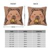Cute Kapibara Capybara Pillow Case Cartoon Cushion Cover Polyester Custom Pillow Cover Pillowcases For Sofa Home Decoration