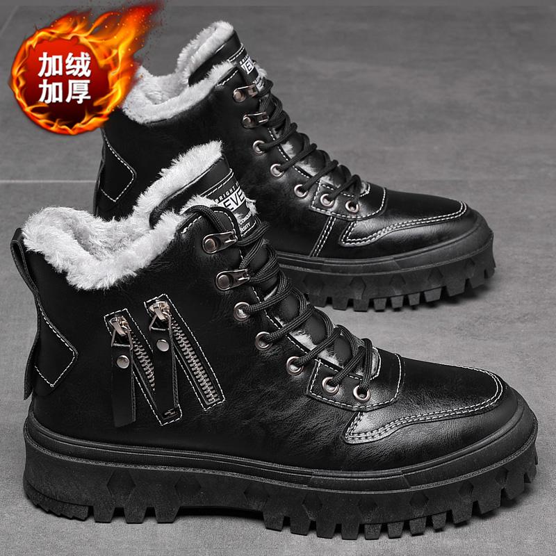 Модный тренд Мужские ботинки Черные кроссовки Уличная мода Высокие оптовые туфли — фото 5