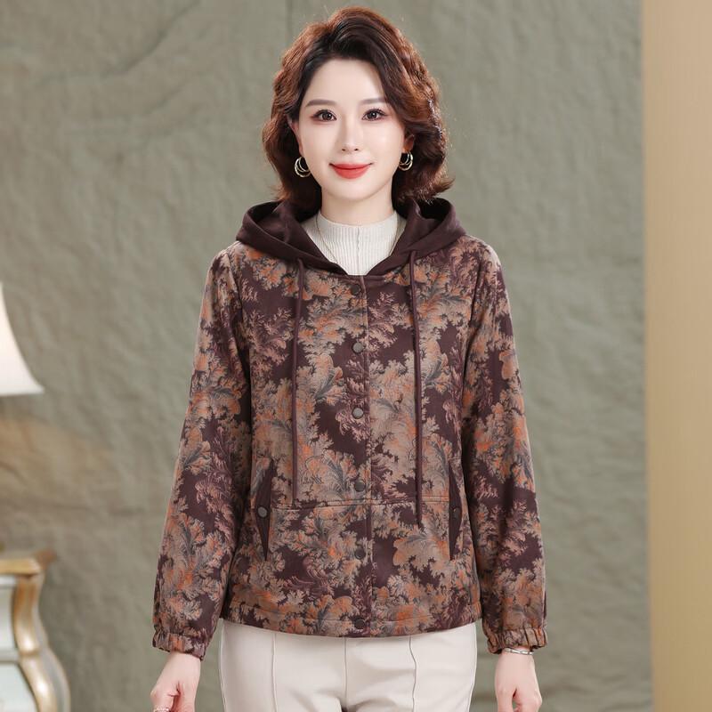 Yalu Fashion Mom's Autumn Hooded Casual Jacket