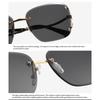 Square Metal Frameless Design Sunglasses for Men and Women Fashion Trendy Outdoor Sunscreen Sunshade Glasses