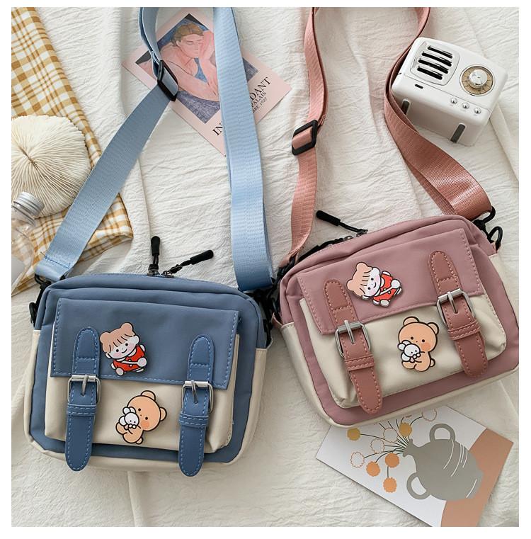 Nylon Fashion Female Crossbody Bag With Zipper Pockets For Daily Casual Use