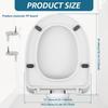 White Toilet Seat Slow Close Adjustable Hinges Easy To Install & Clean Soft Close Toilet Seat For Bathroom Fixture Toilet Parts