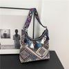 Embroidery Tassels Style Large Shoulder Bags Capacity Single Girl Shoulder Bag
