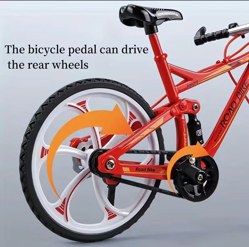 1:8 Model Alloy Bicycle Diecast Shock-Absorbing Mountain Finger Mini Bike Simulation Metal Bicycle Collection Gifts Boys Toys