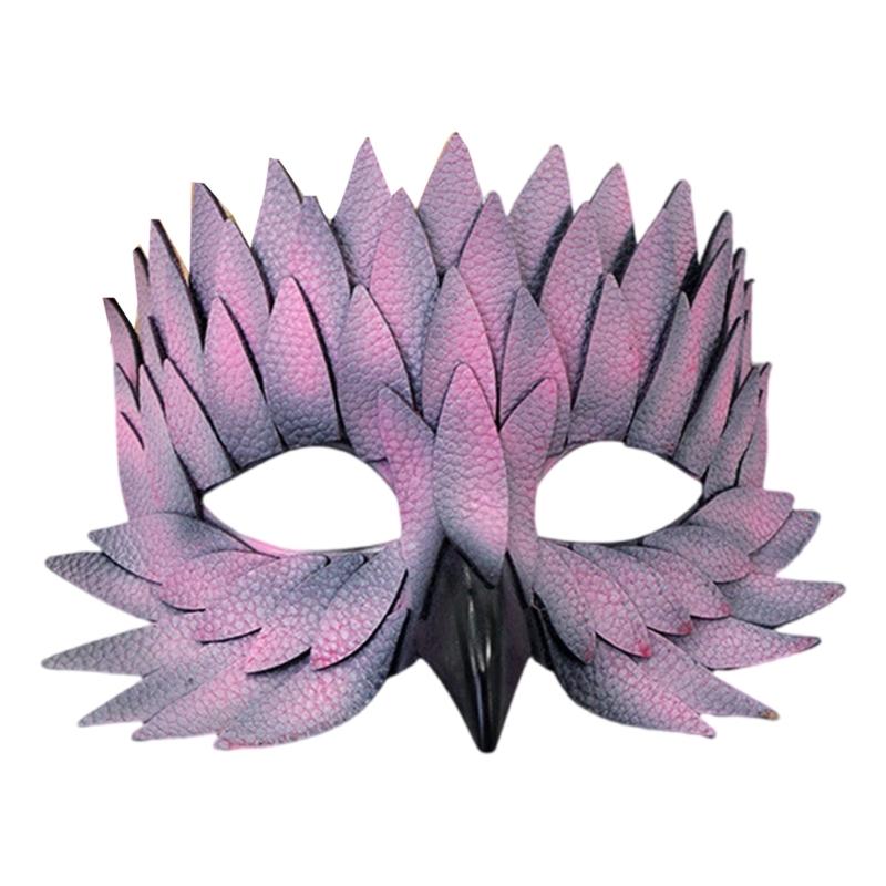 Masquerades Mask Owl Mask Bird Mask Beak Feather Half Face Mask Halloween Cosplay Costume Costume Mask for Mardi Gras
